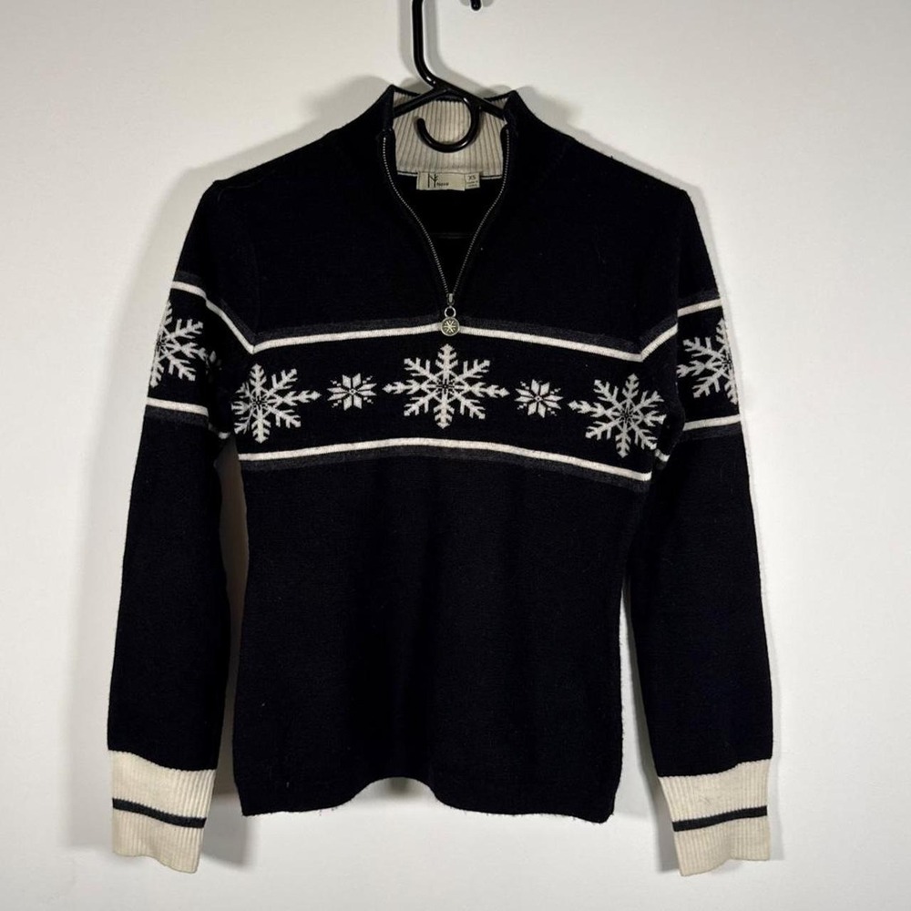 neve 1/4 zip wool sweater